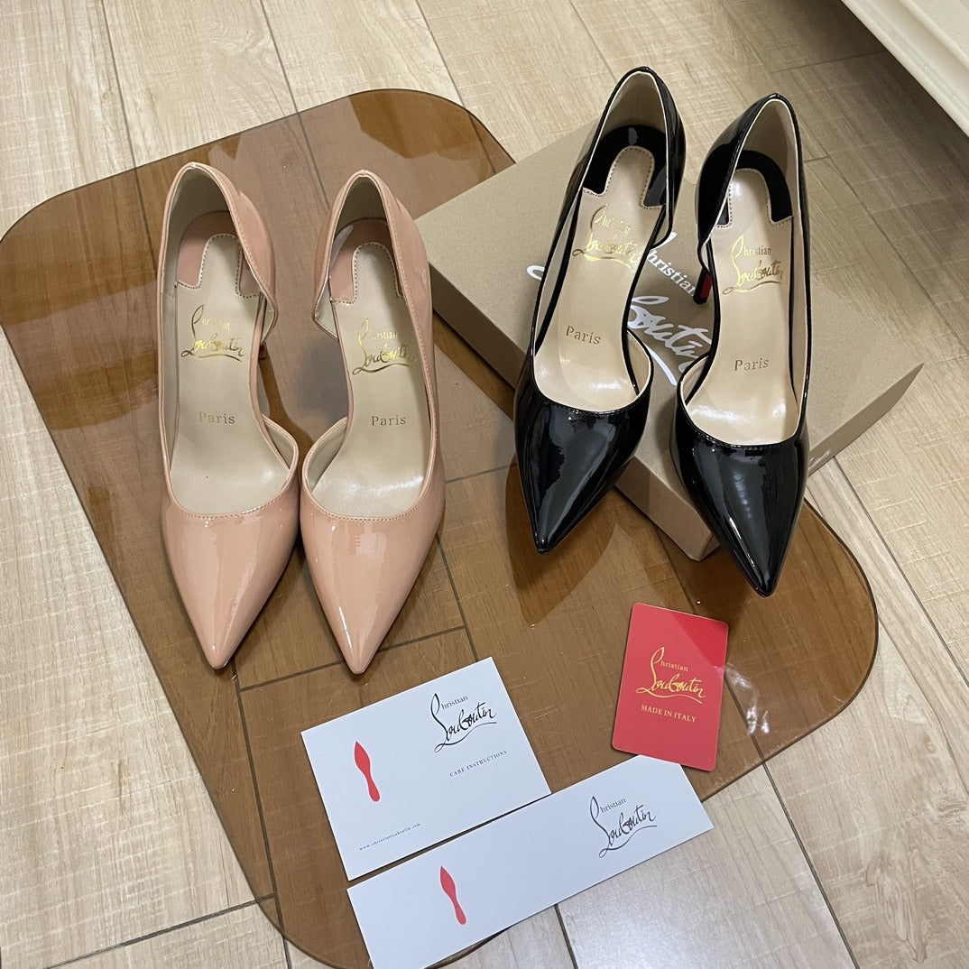 Jimmy Choo Patent Leather & Lambskin Leather Heels