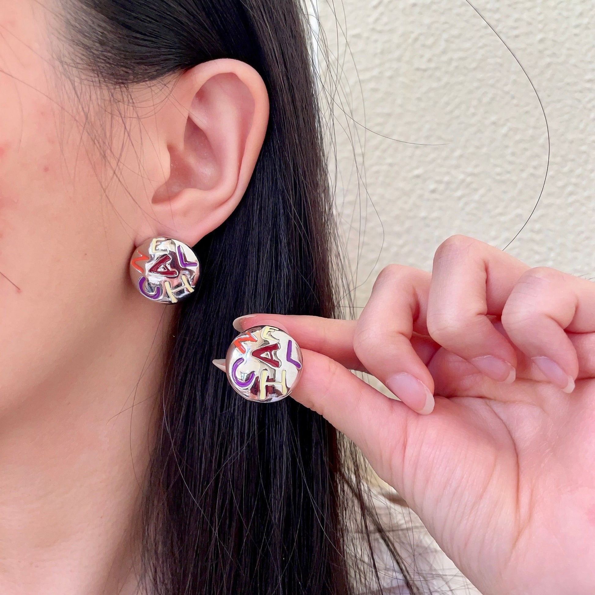 Chanel Logo Earrings