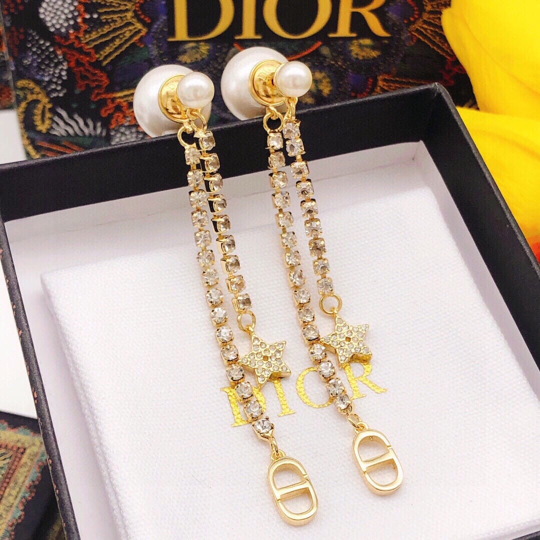 Dior Sterling Silver Pearl Earrings