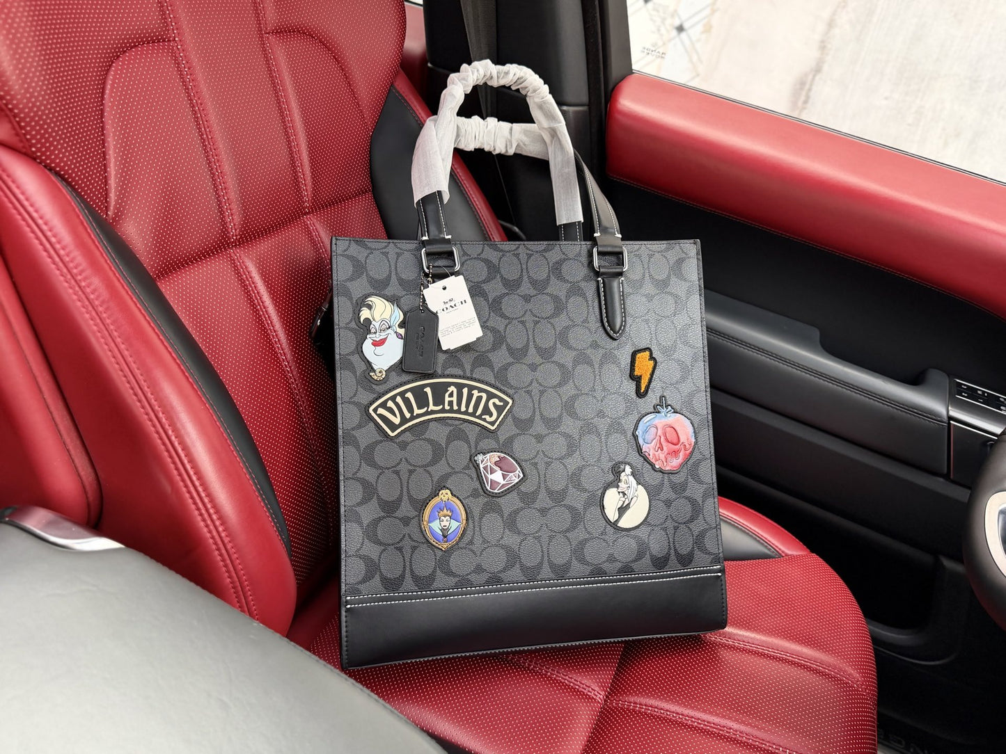 Coach Black Canvas & Leather Logo Briefcase