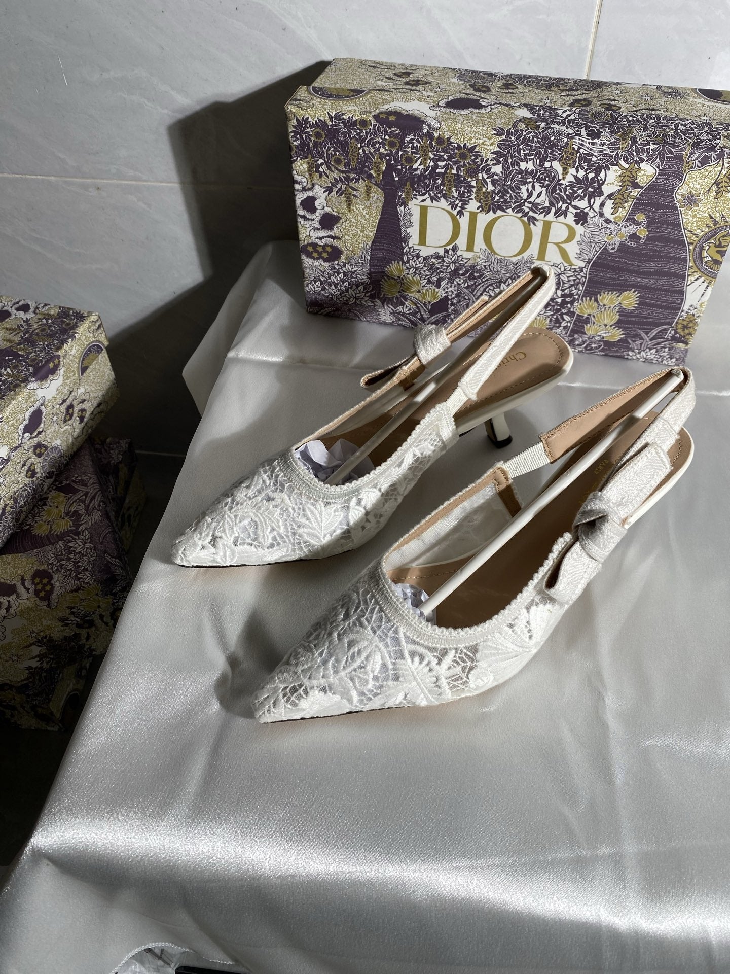Dior Embroidered Heels