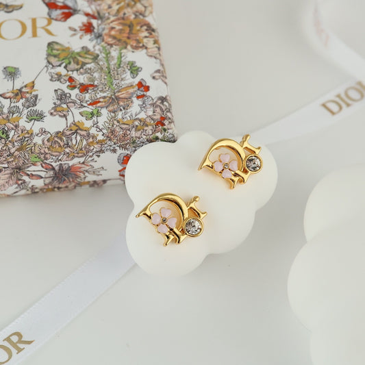 Dior Pink Crystal Earrings