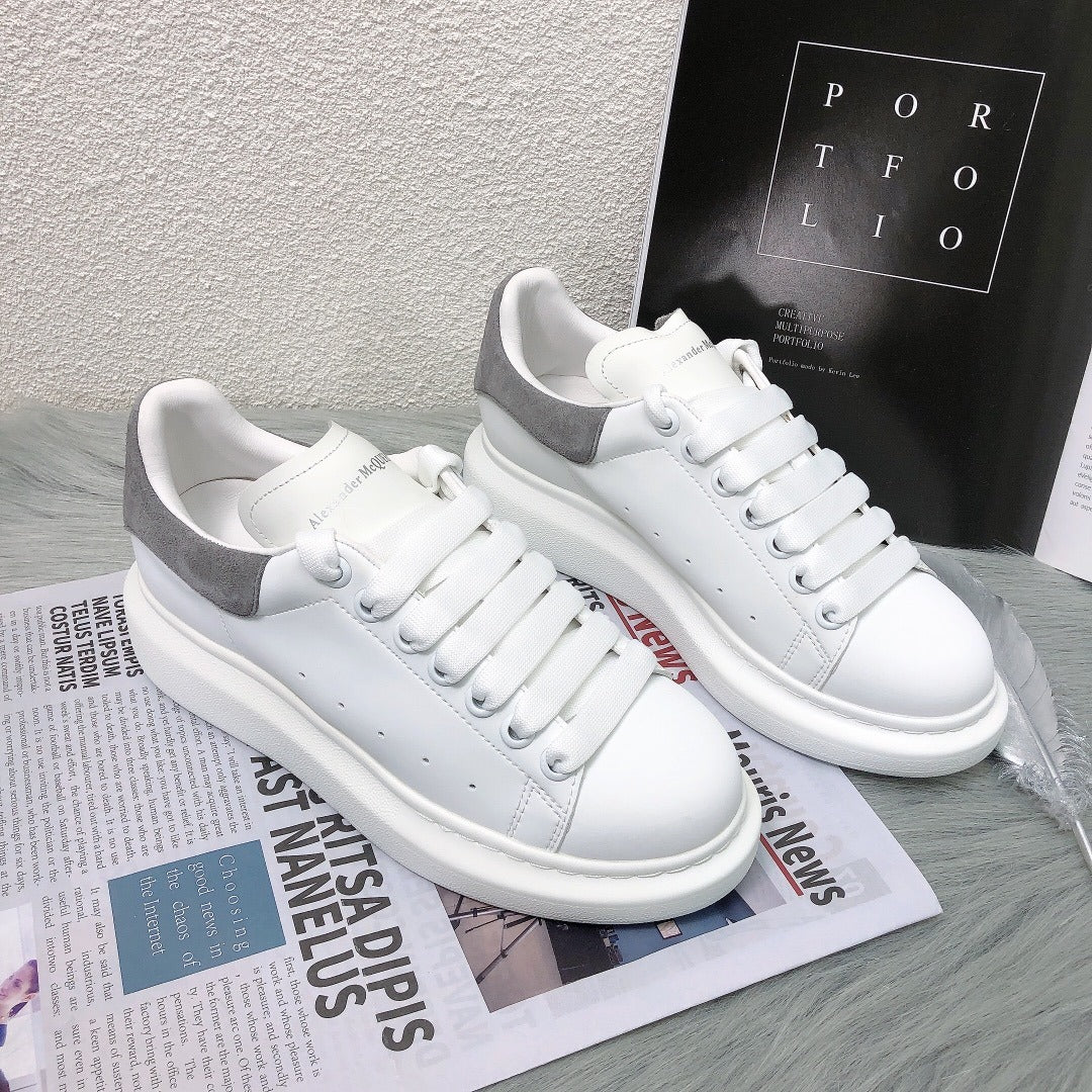 Alexander McQueen Lambskin Leather Logo Sneakers