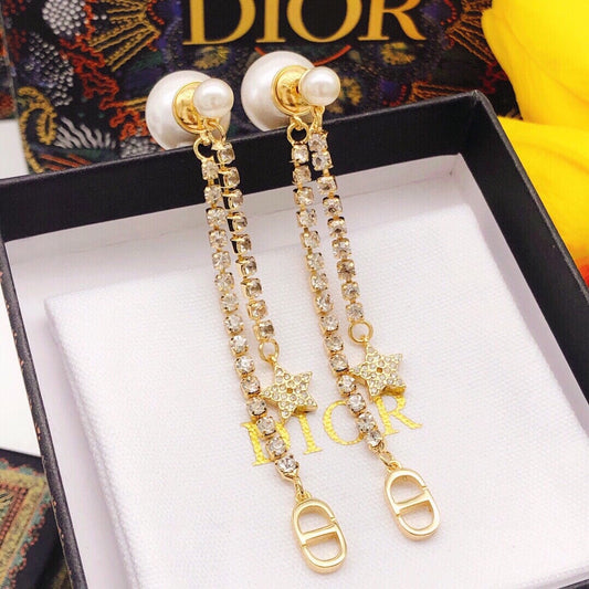 Dior Sterling Silver Pearl Earrings