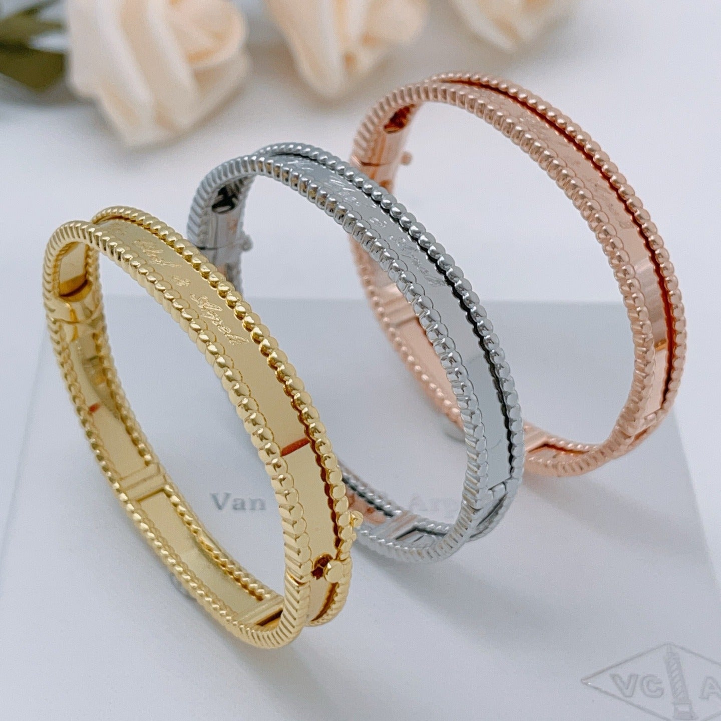 Van Cleef & Arpels Silver Brass Bracelet