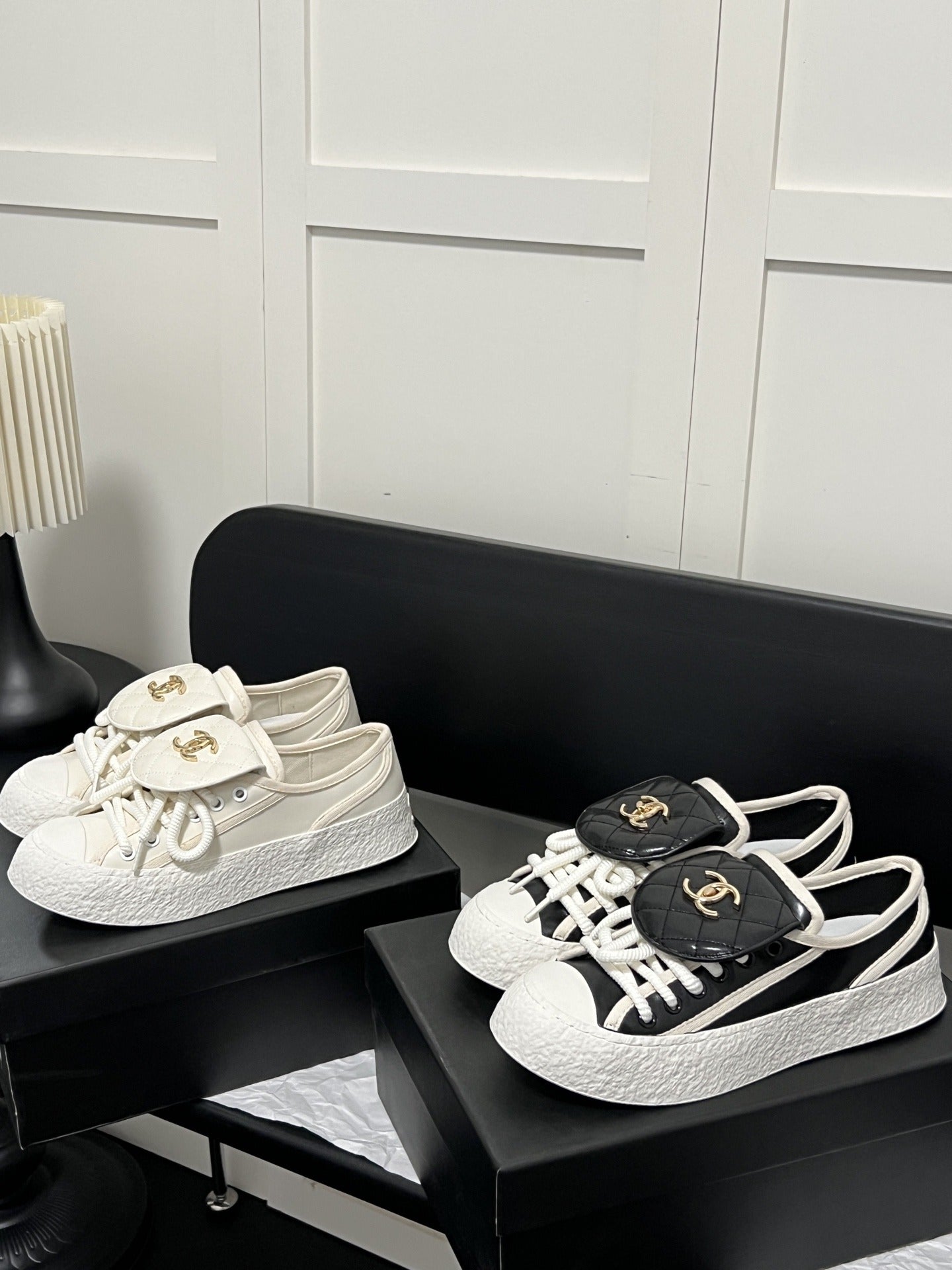 Chanel Leather Vintage-Finish Shoes