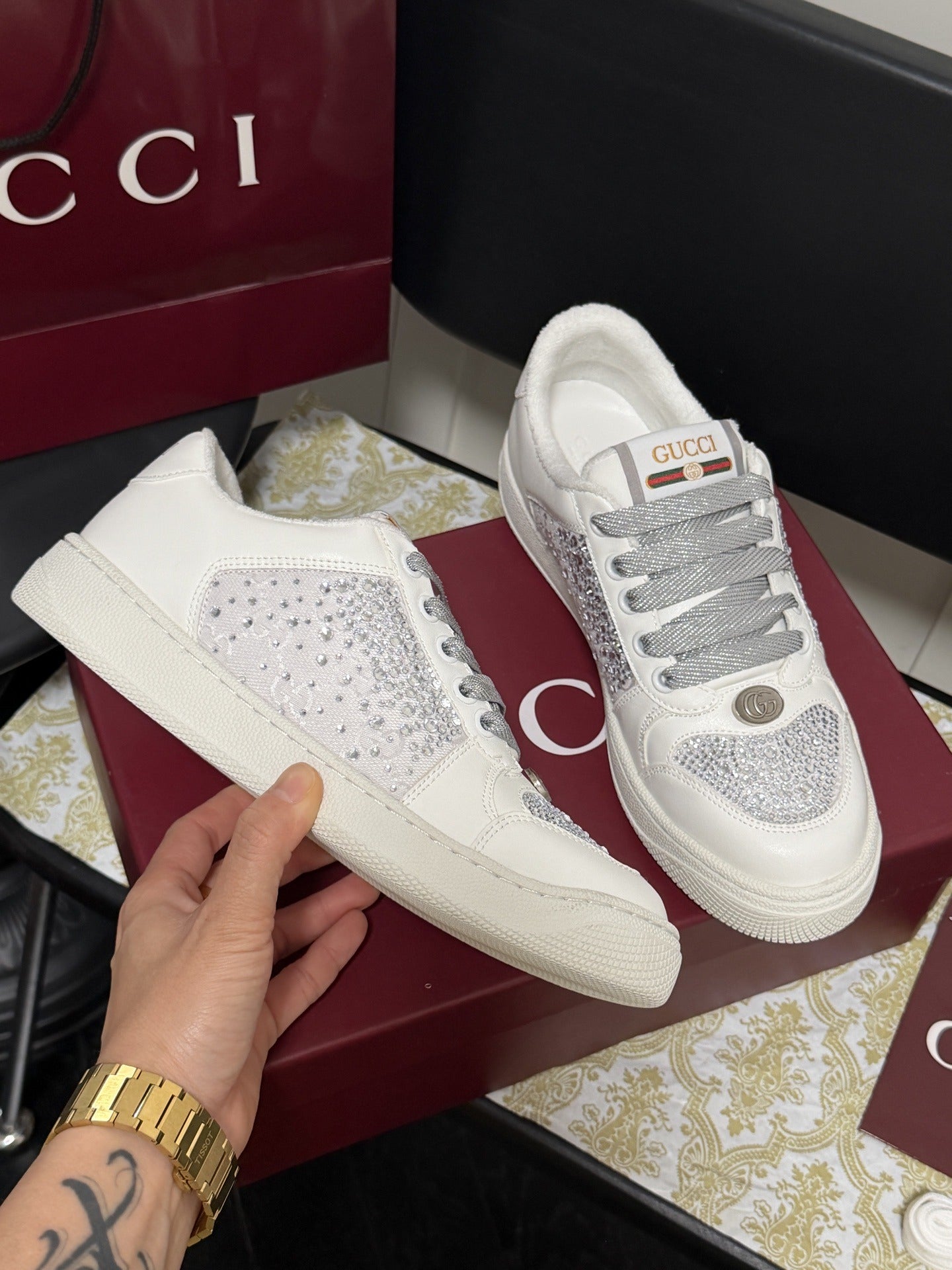 Gucci Crystal Sneakers
