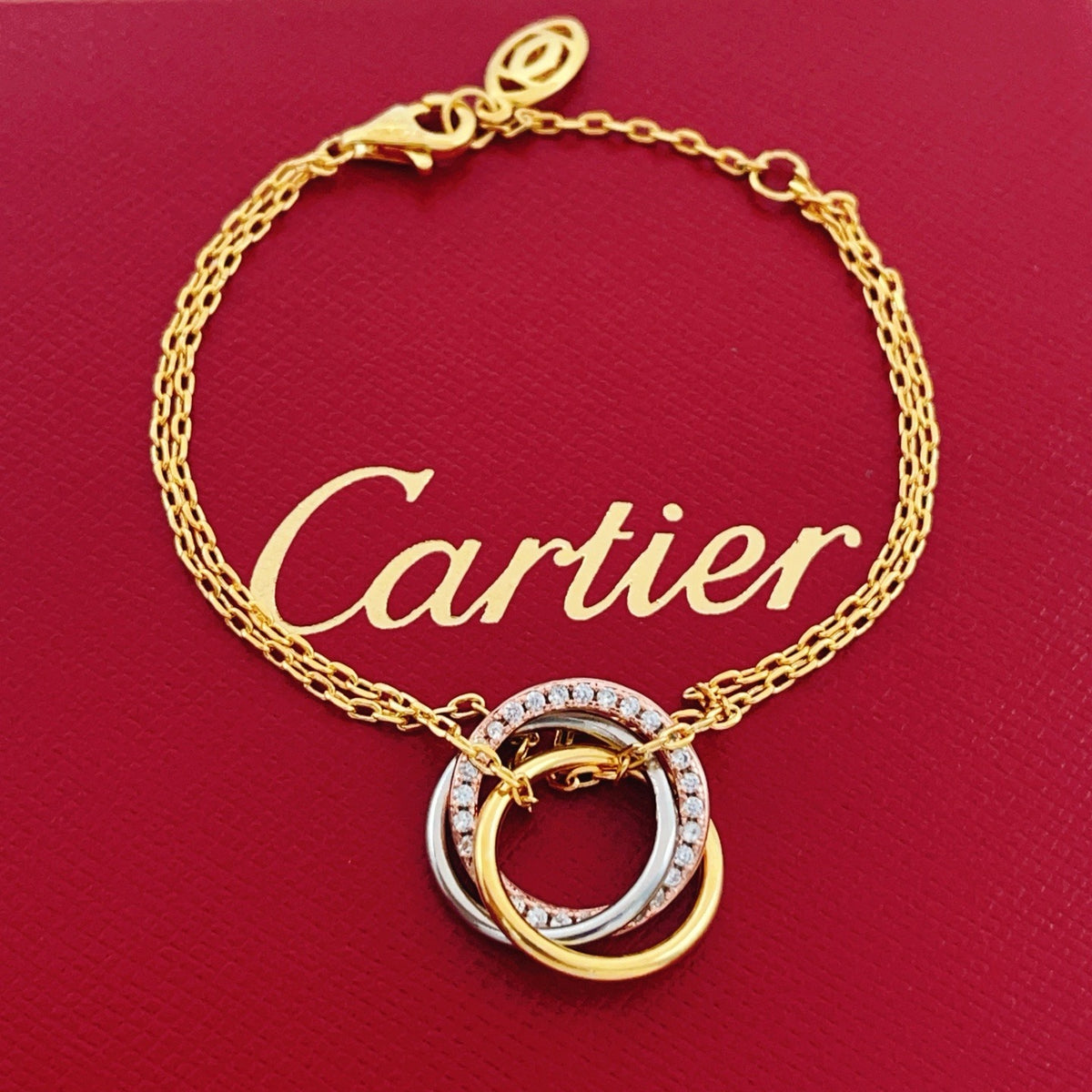 Cartier Gold Brass Colorblock Bracelet