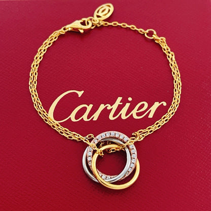 Cartier Gold Brass Colorblock Bracelet