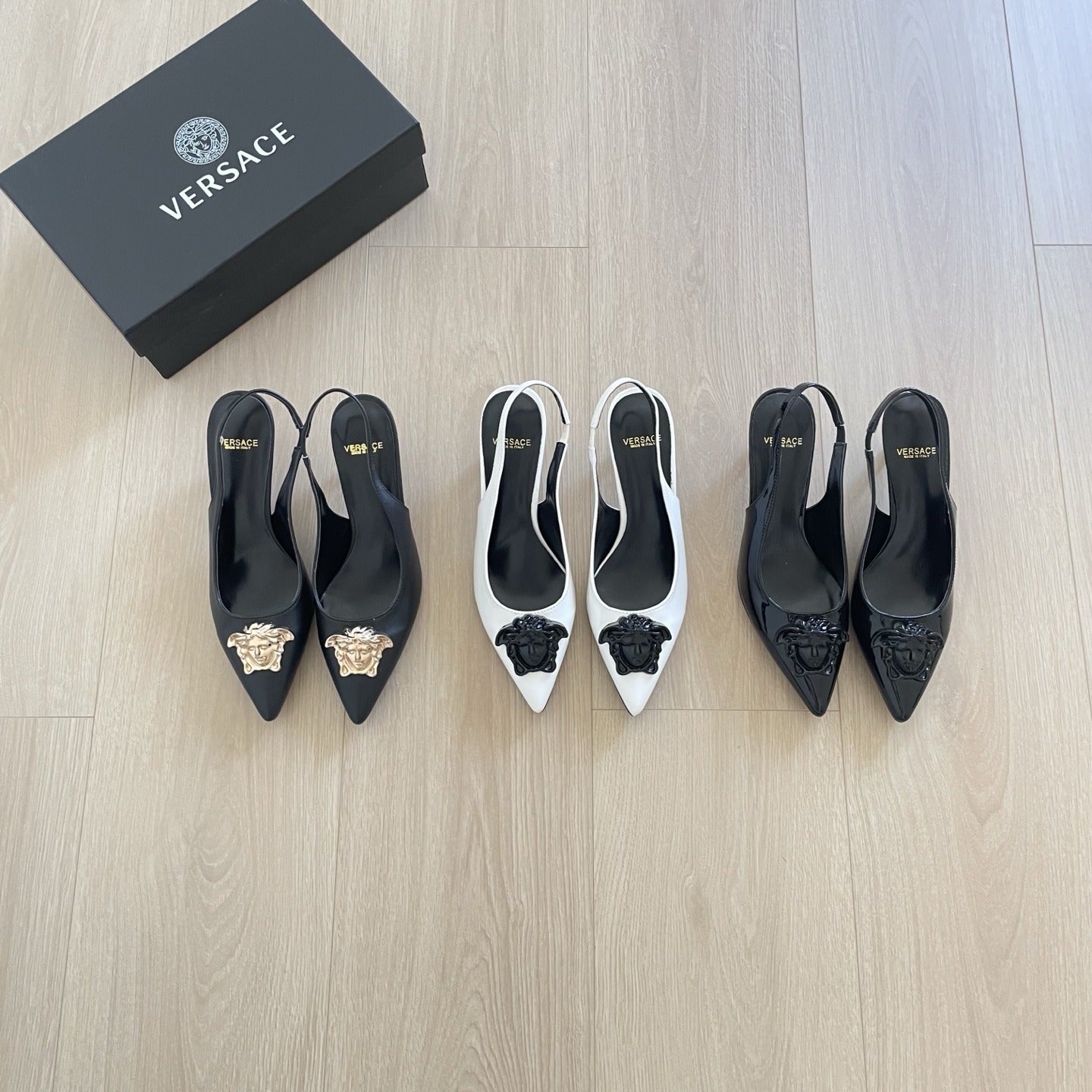 Versace Lambskin Leather Sandals