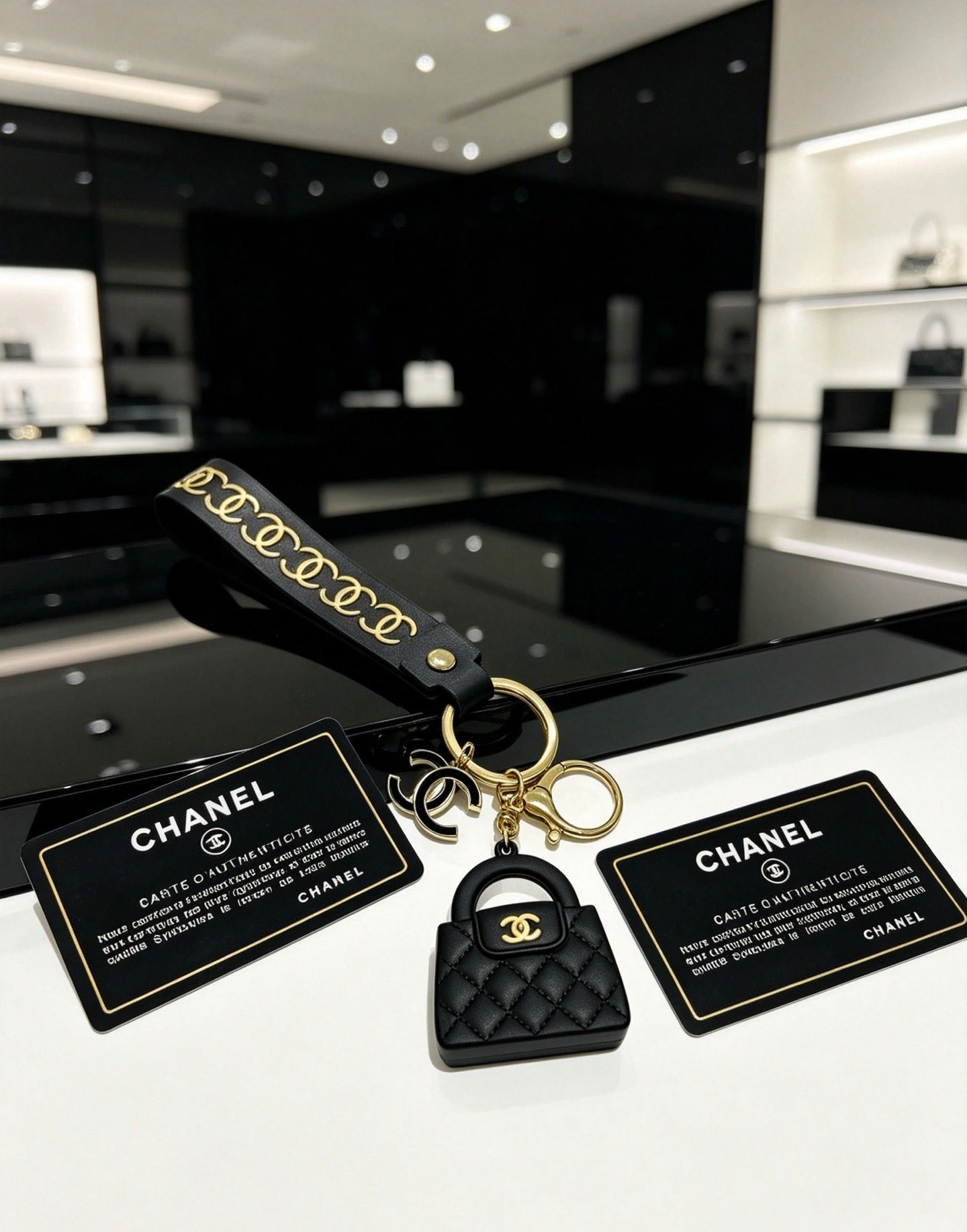 Chanel Vintage-Finish Keychain