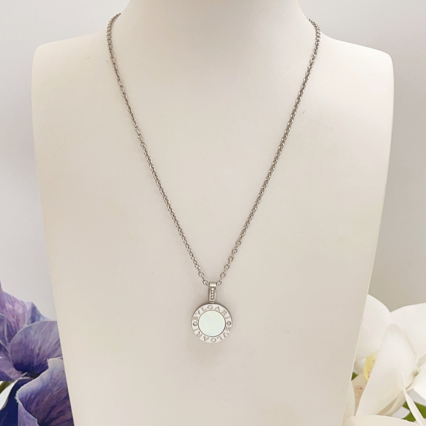 Bvlgari Silver Brass Round Necklace