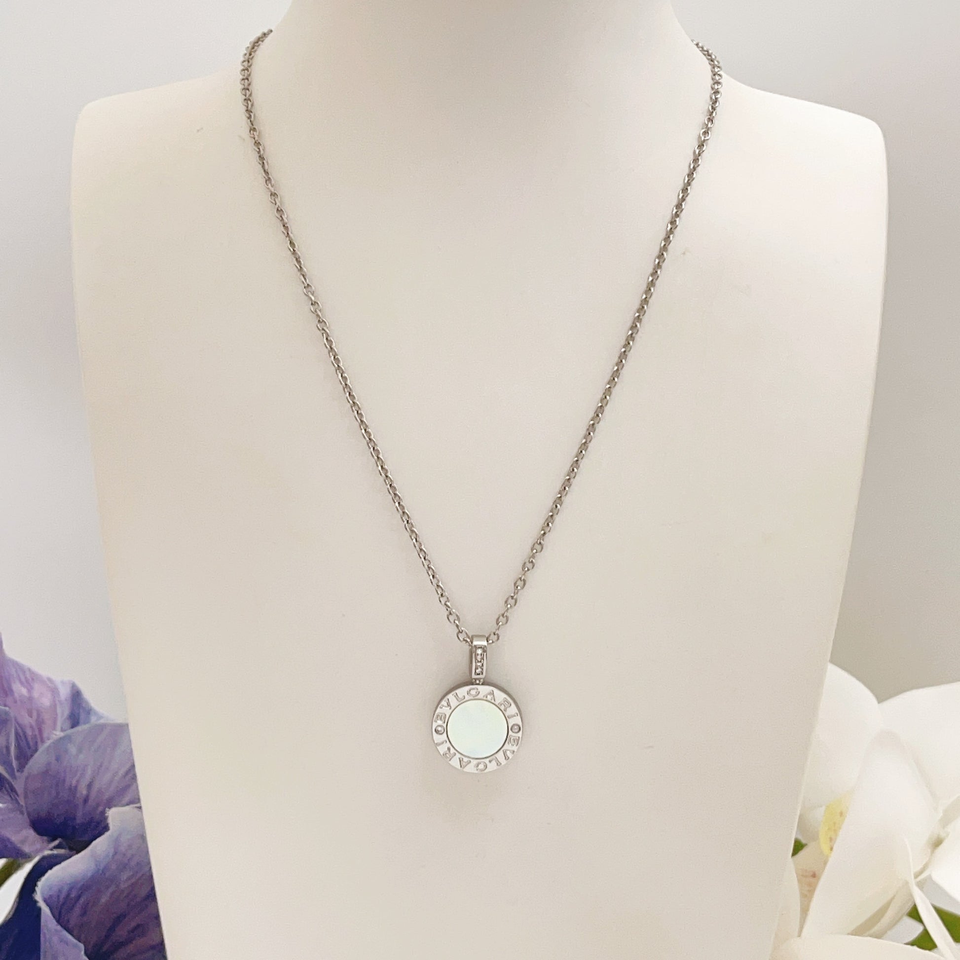 Bvlgari Silver Brass Round Necklace