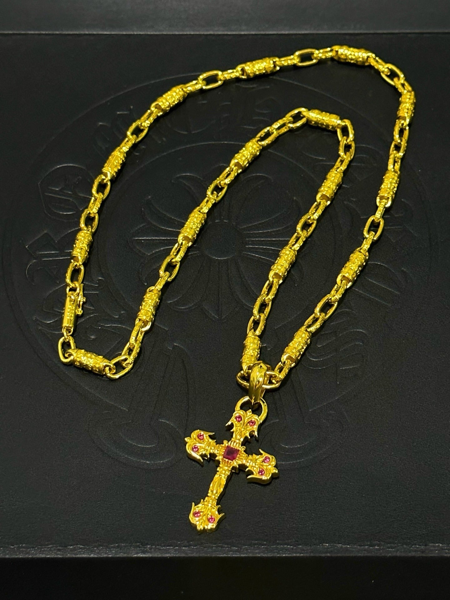 Chrome Hearts Sterling Silver Cross Necklace