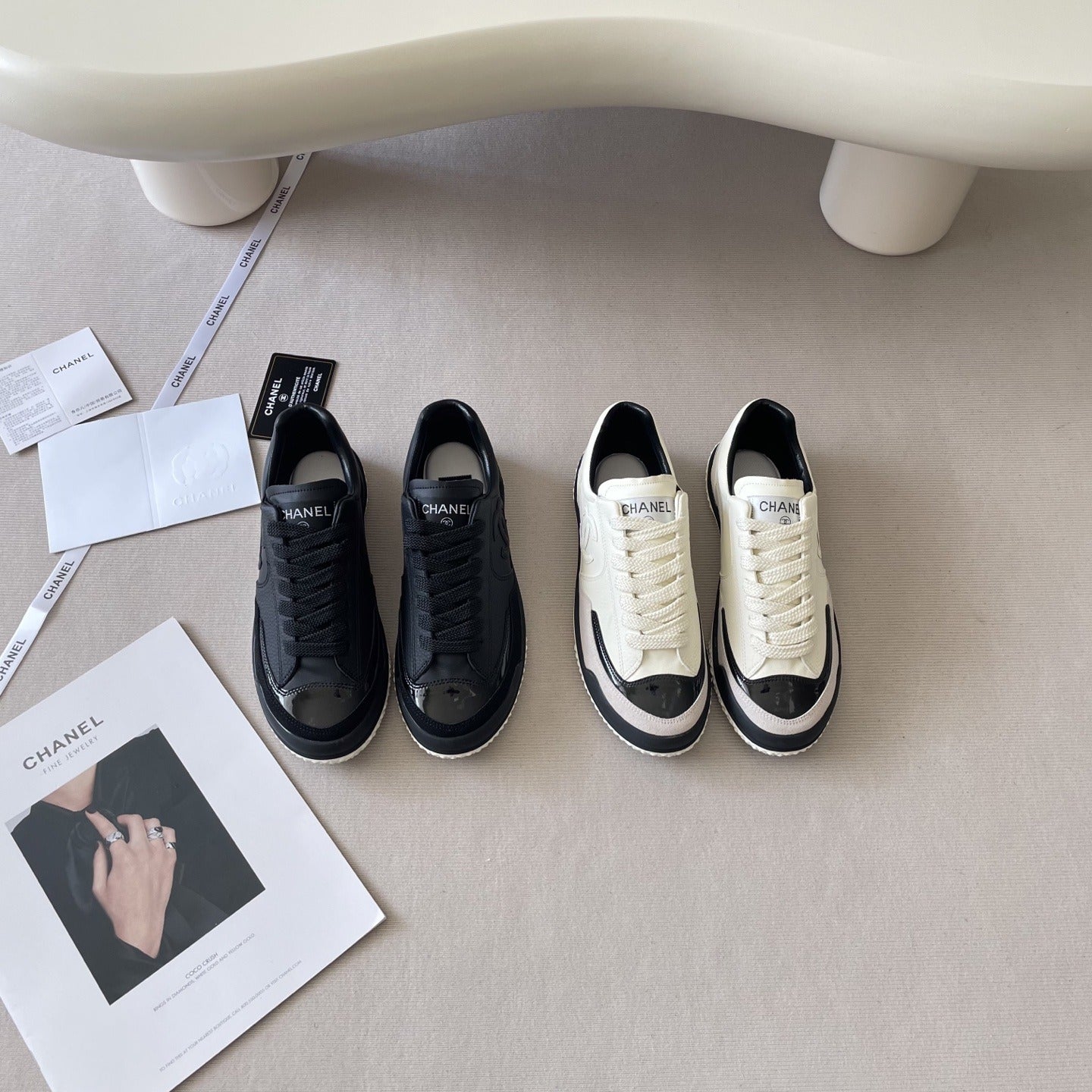 Chanel Leather Colorblock Shoes