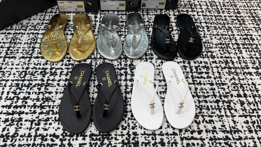 Chanel Lambskin Leather Slides