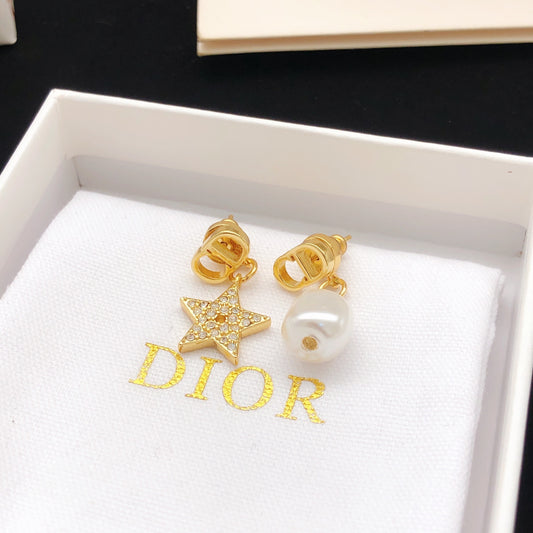 Dior Brass Star Earrings