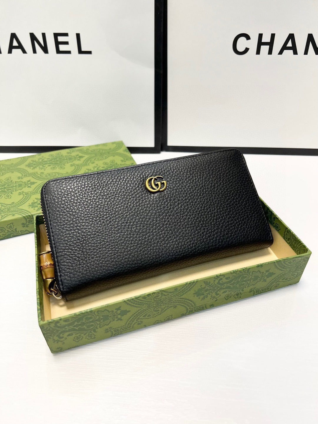 Chanel Black Zip Wallet