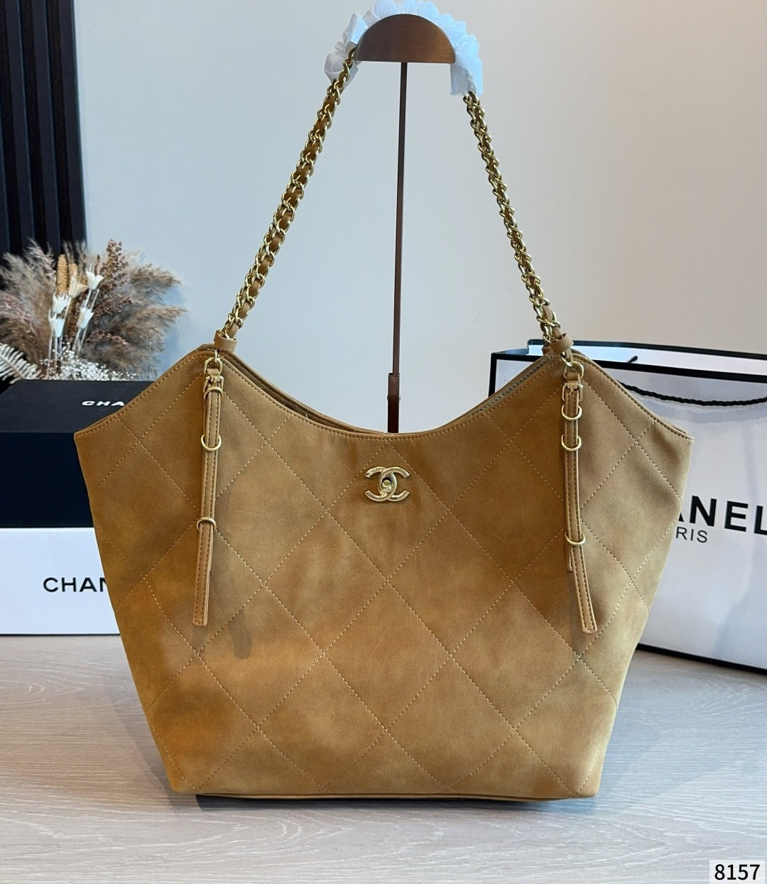 Chanel Suede Logo Handbag