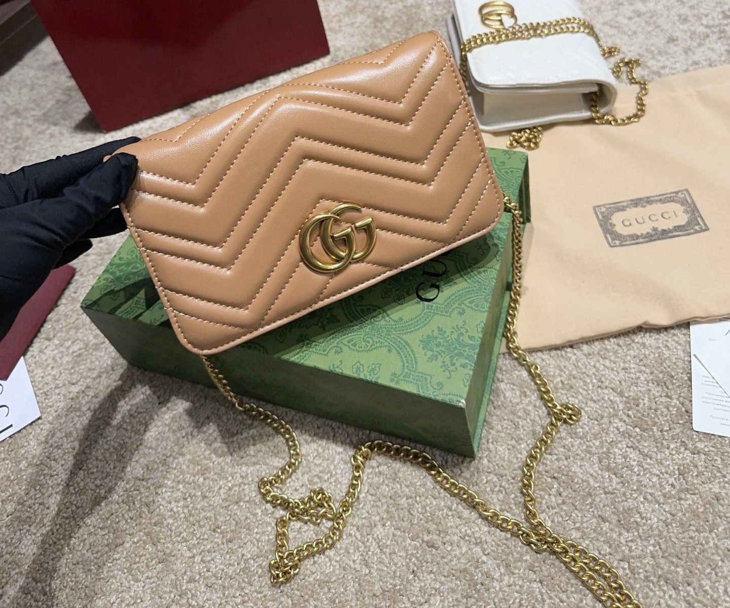 Gucci Leather GG Marmont Handbag