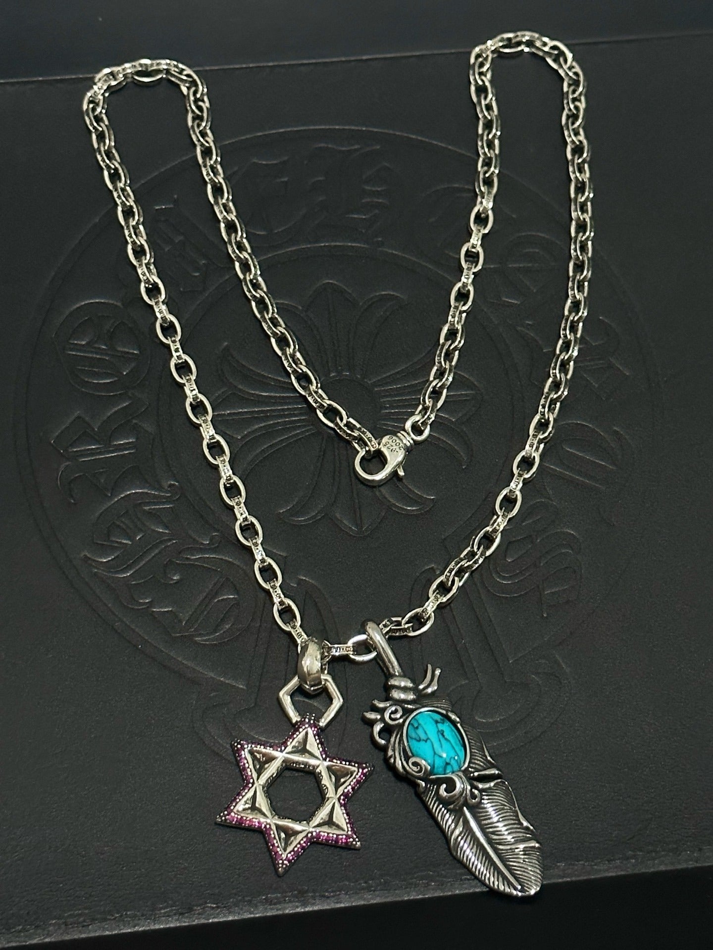 Chrome Hearts Sterling Silver Cross Necklace