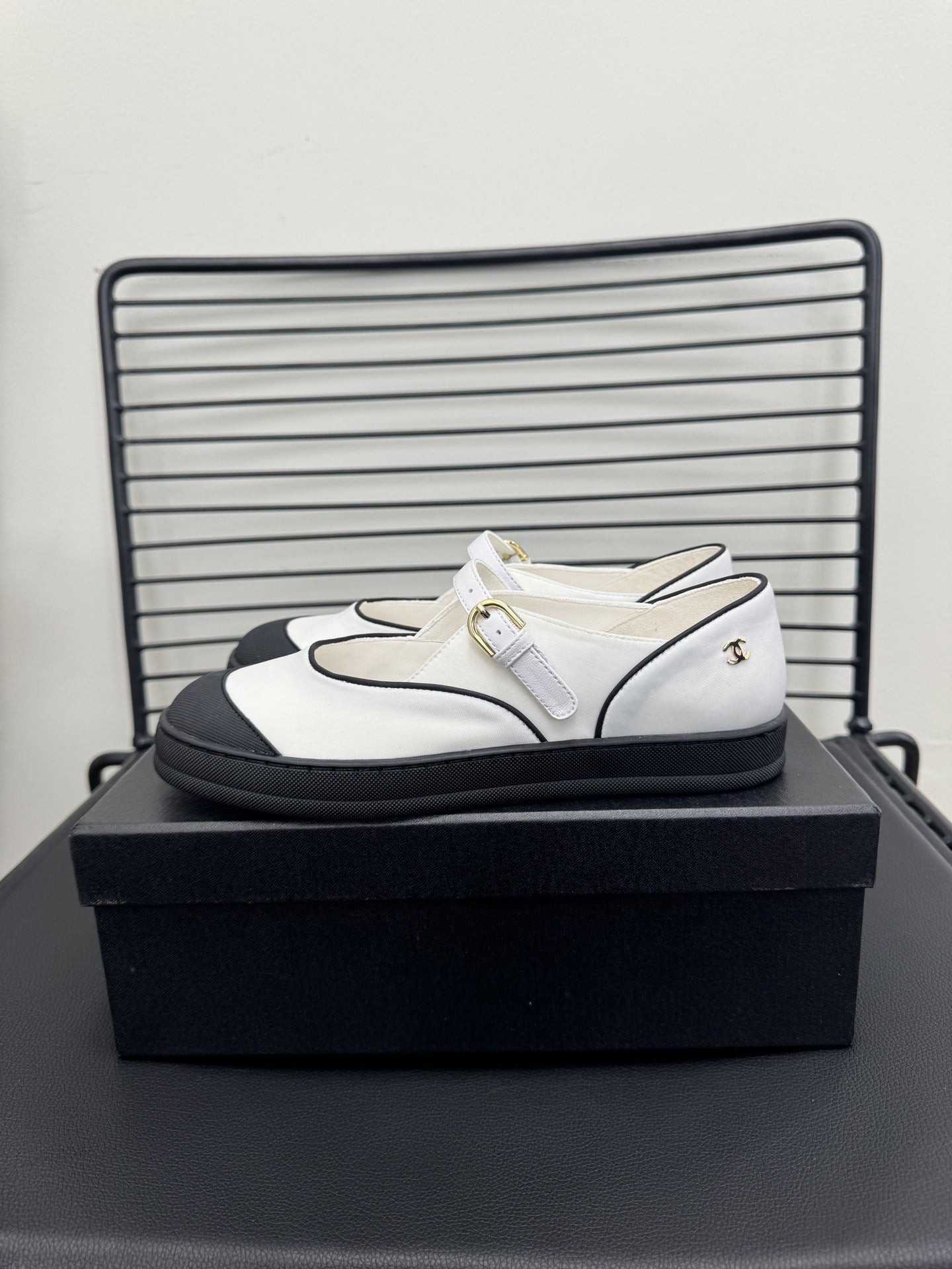 Chanel Lambskin Leather Logo Shoes
