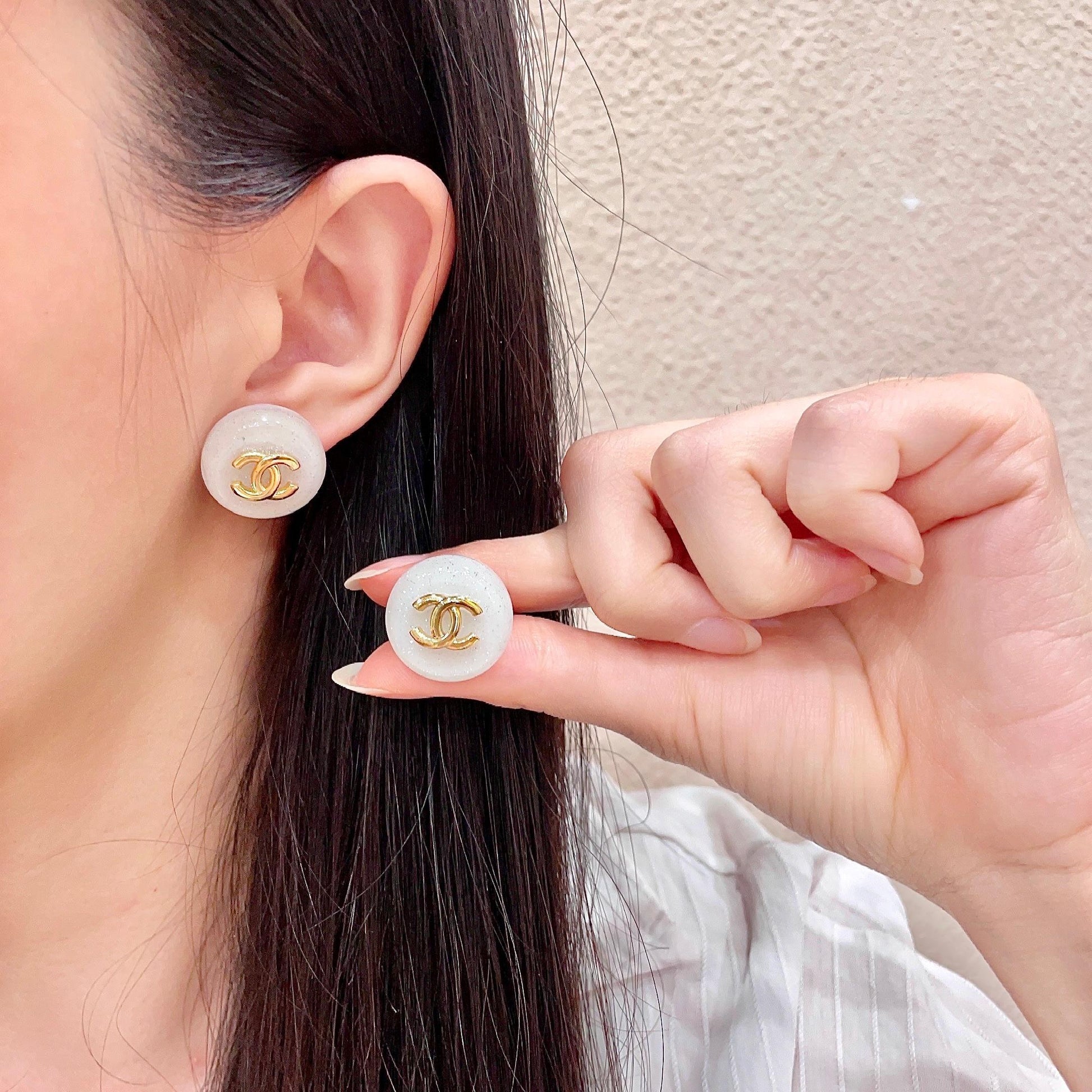 Chanel Logo Earrings