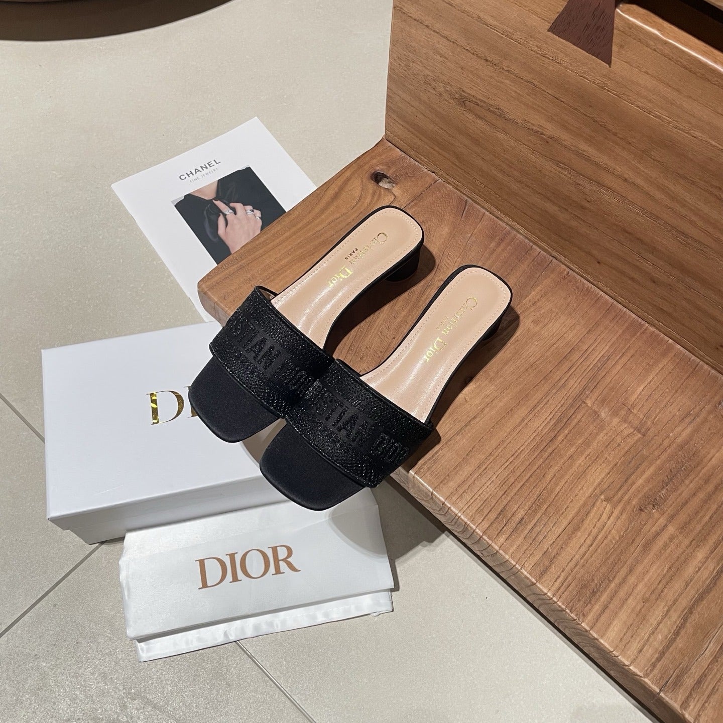 Dior Embroidered Slides