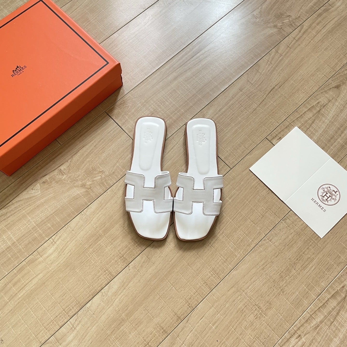 Hermes Leather Slides