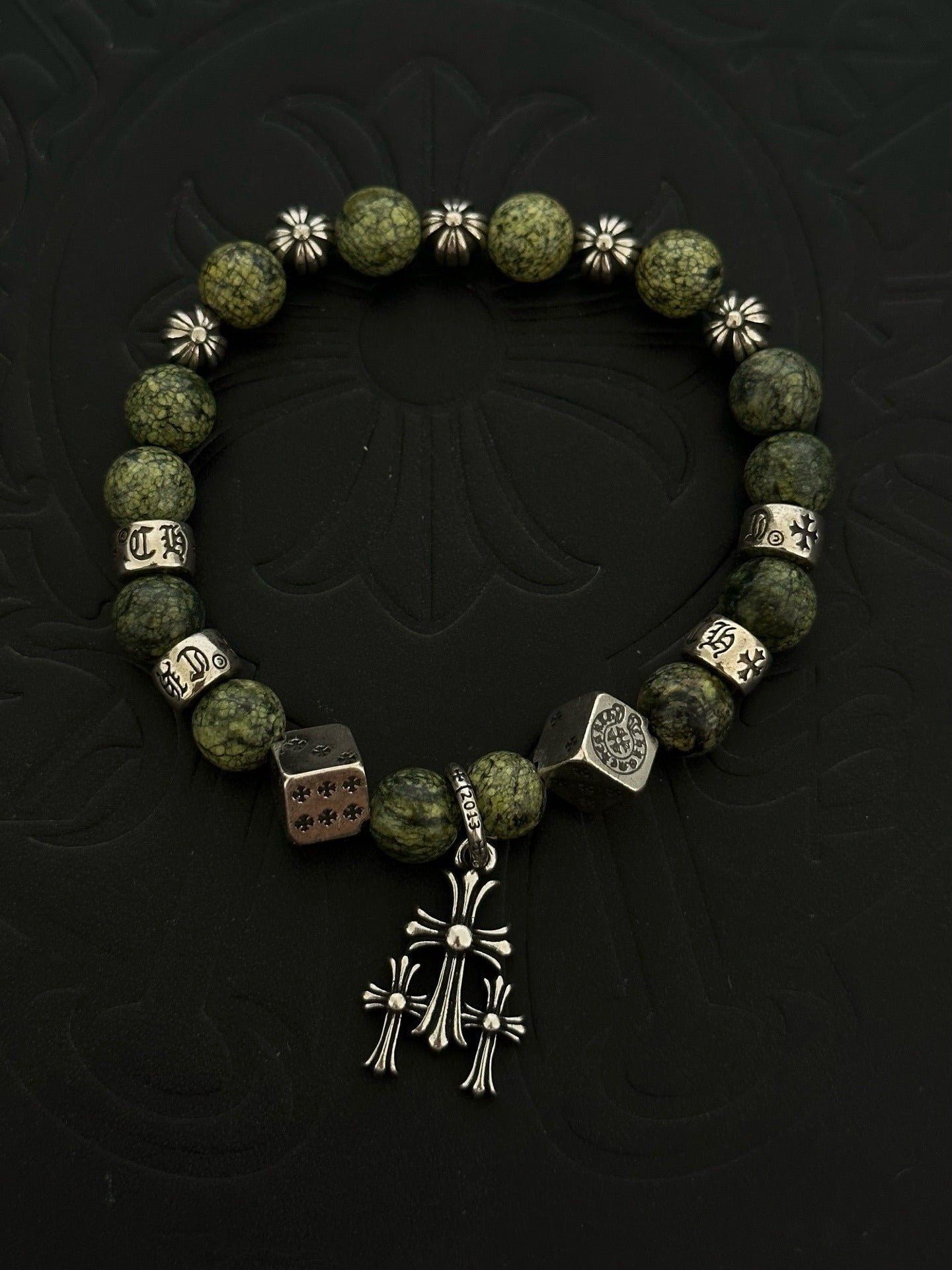 Chrome Hearts Sterling Silver Cross Bracelet