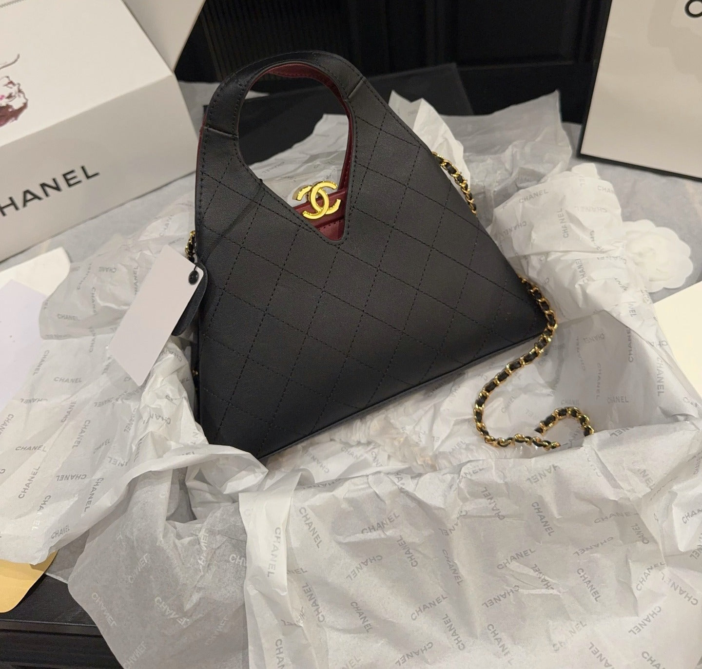 Chanel Black Logo Handbag