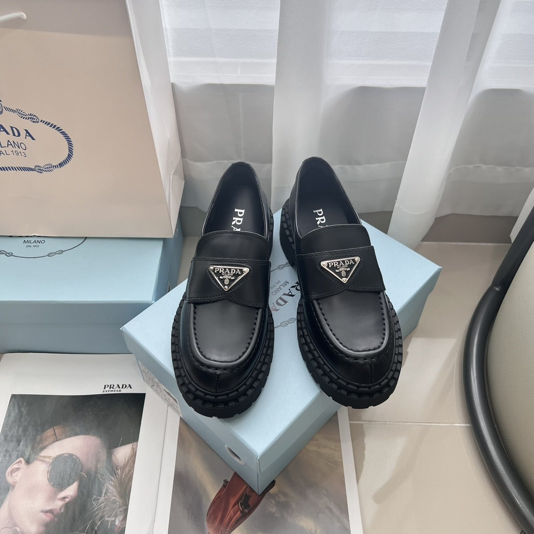 Prada Lambskin Leather Loafers