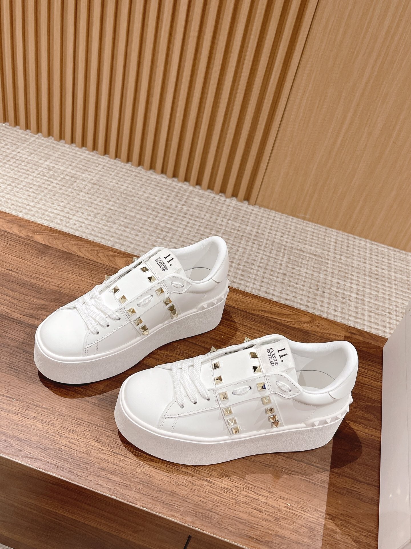 Valentino Calfskin Leather Sneakers