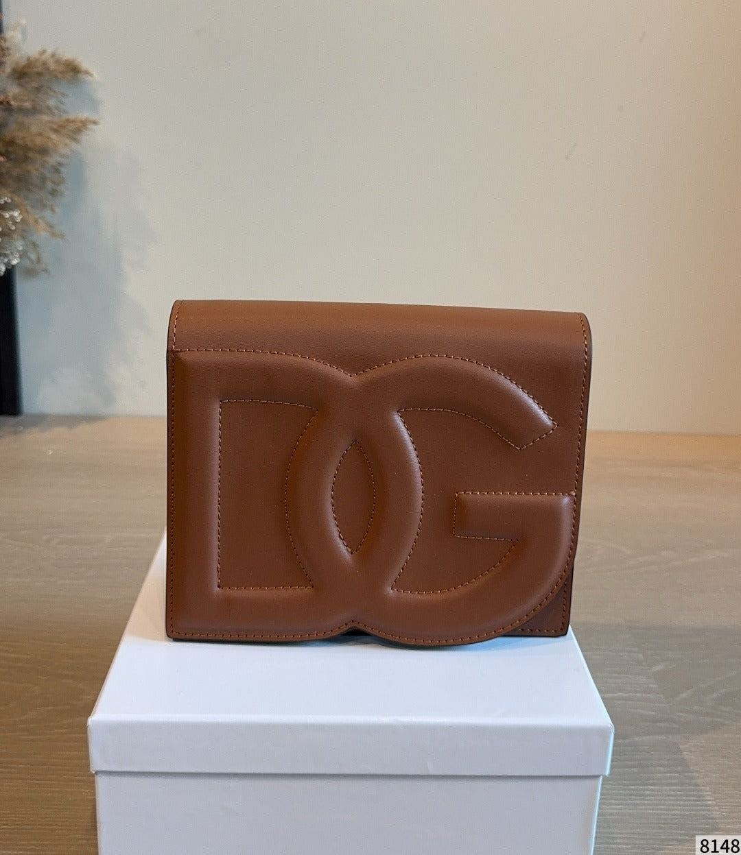 Dolce & Gabbana Calfskin Leather Logo Crossbody Bag