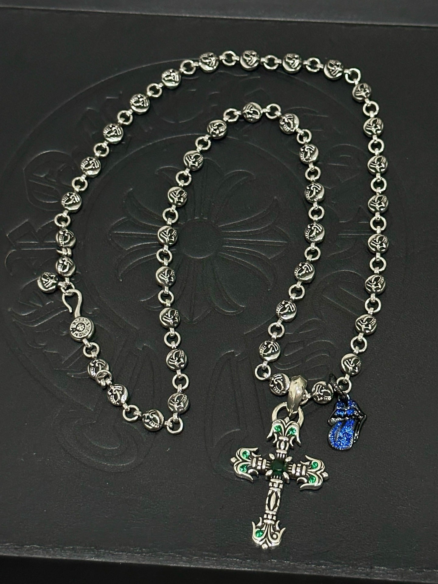 Chrome Hearts Sterling Silver Cross Necklace