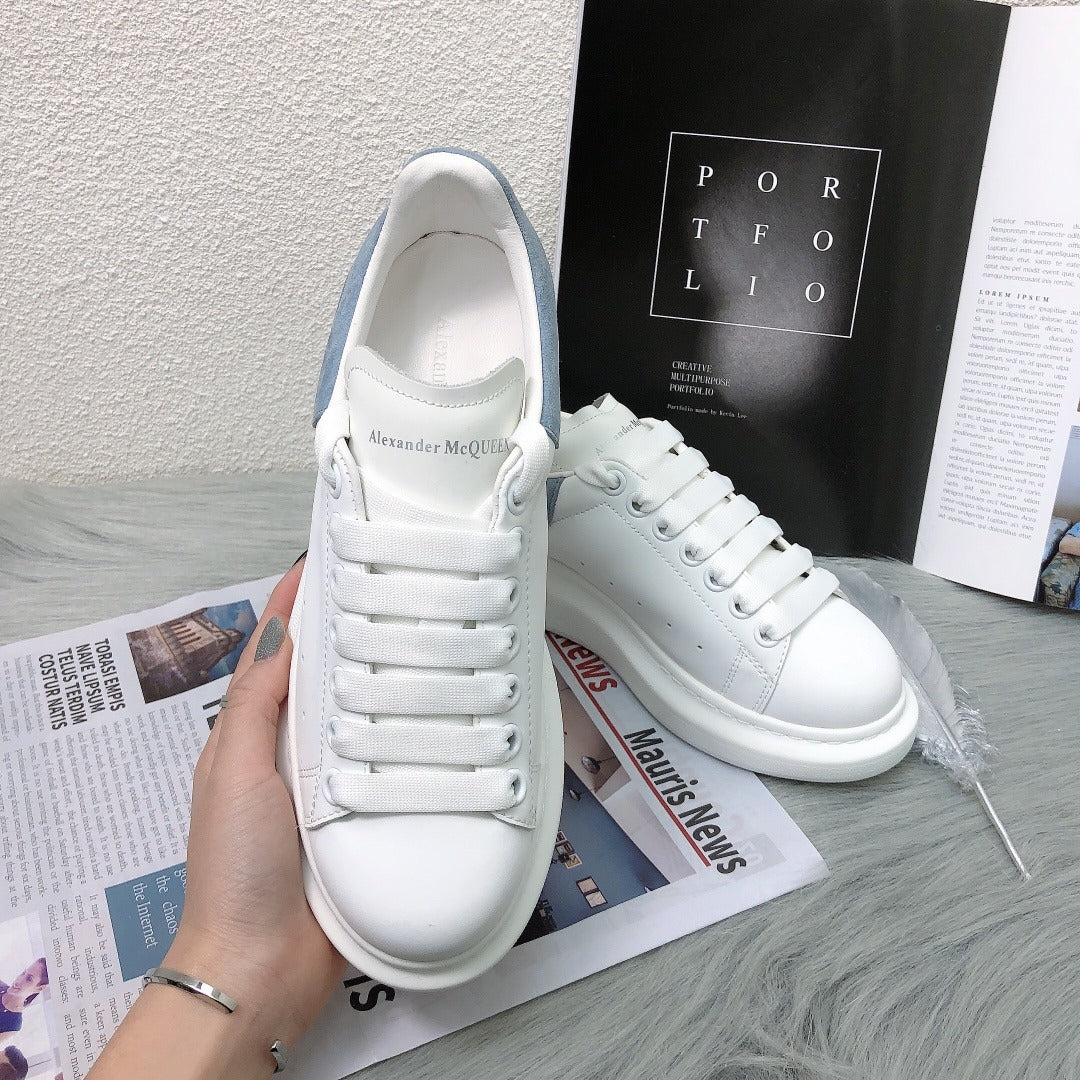 Alexander McQueen Lambskin Leather Logo Sneakers