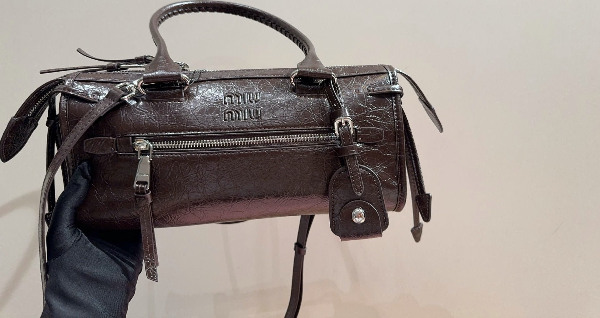 Miu Miu Leather Zip Handbag