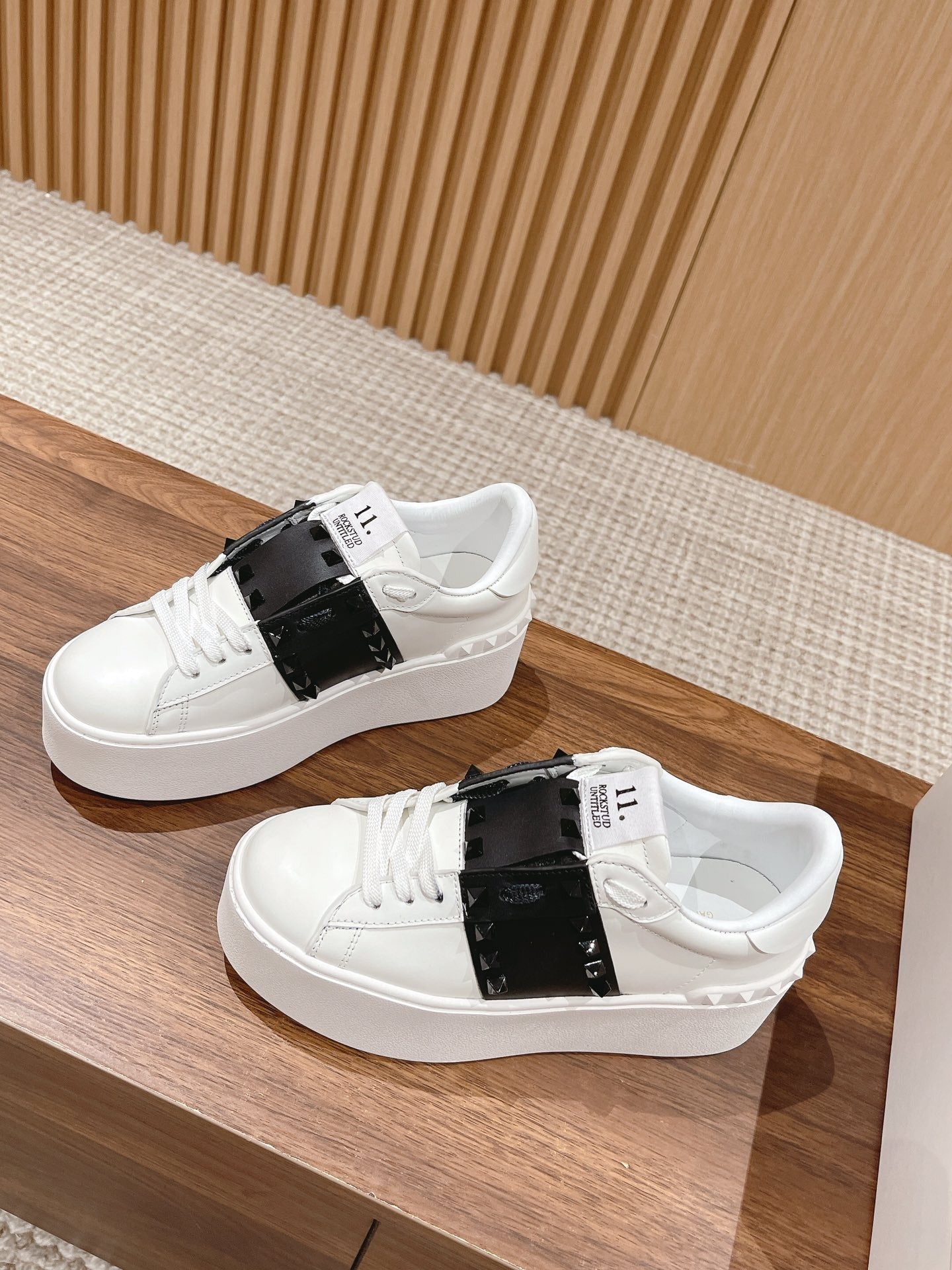 Valentino Calfskin Leather Sneakers