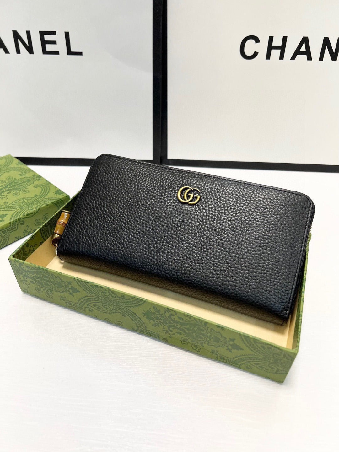 Chanel Black Zip Wallet