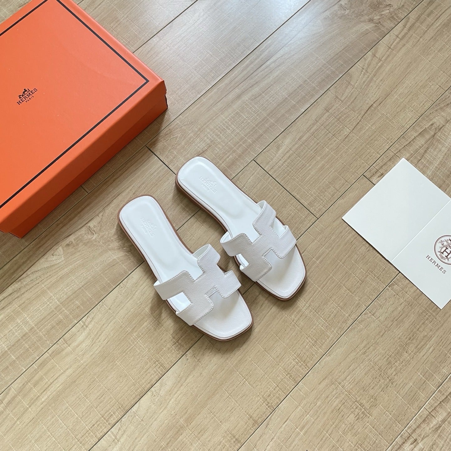 Hermes Leather Slides