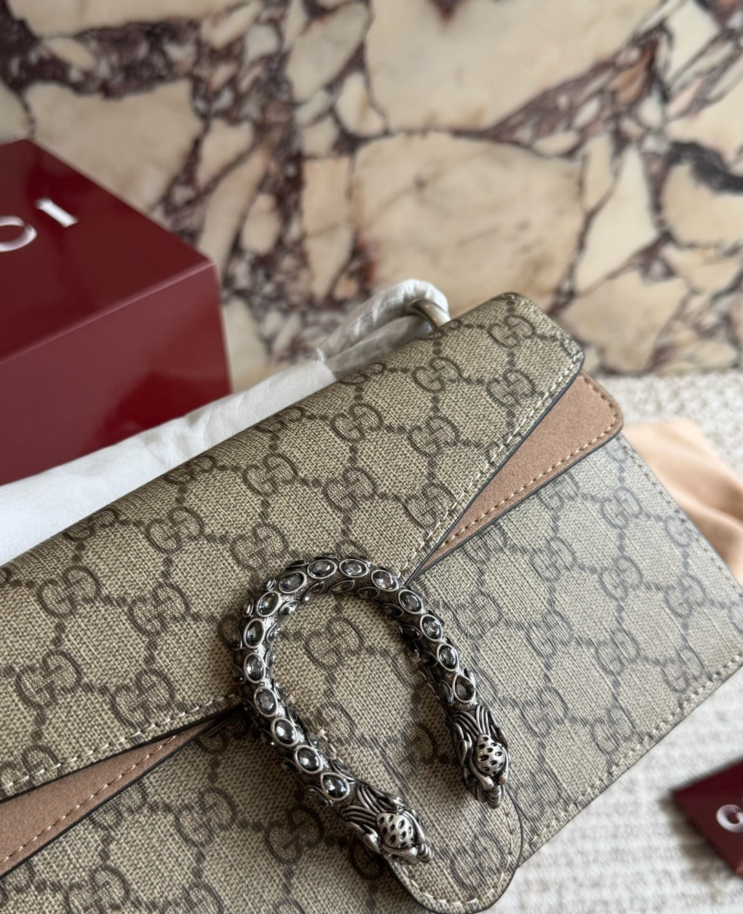 Gucci Leather Dionysus Clutch