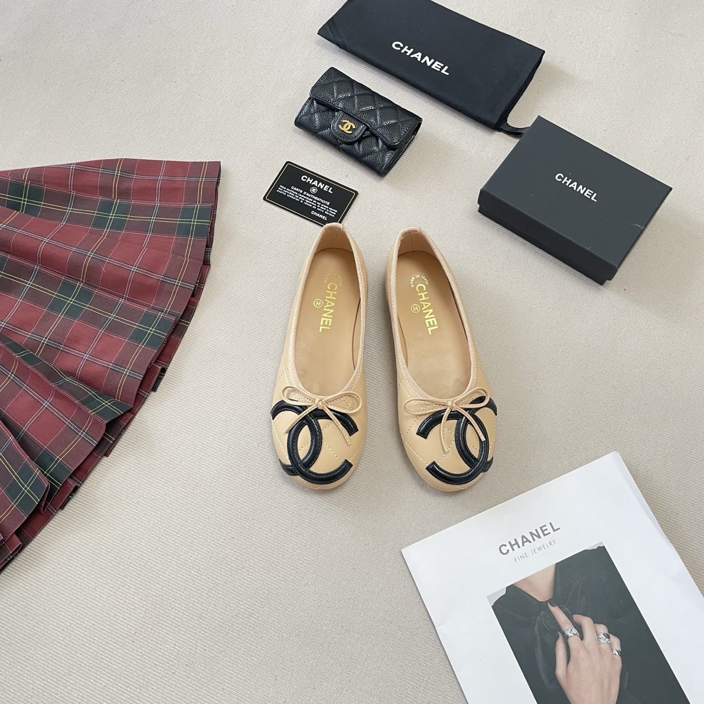 Chanel Leather Ballet Flats