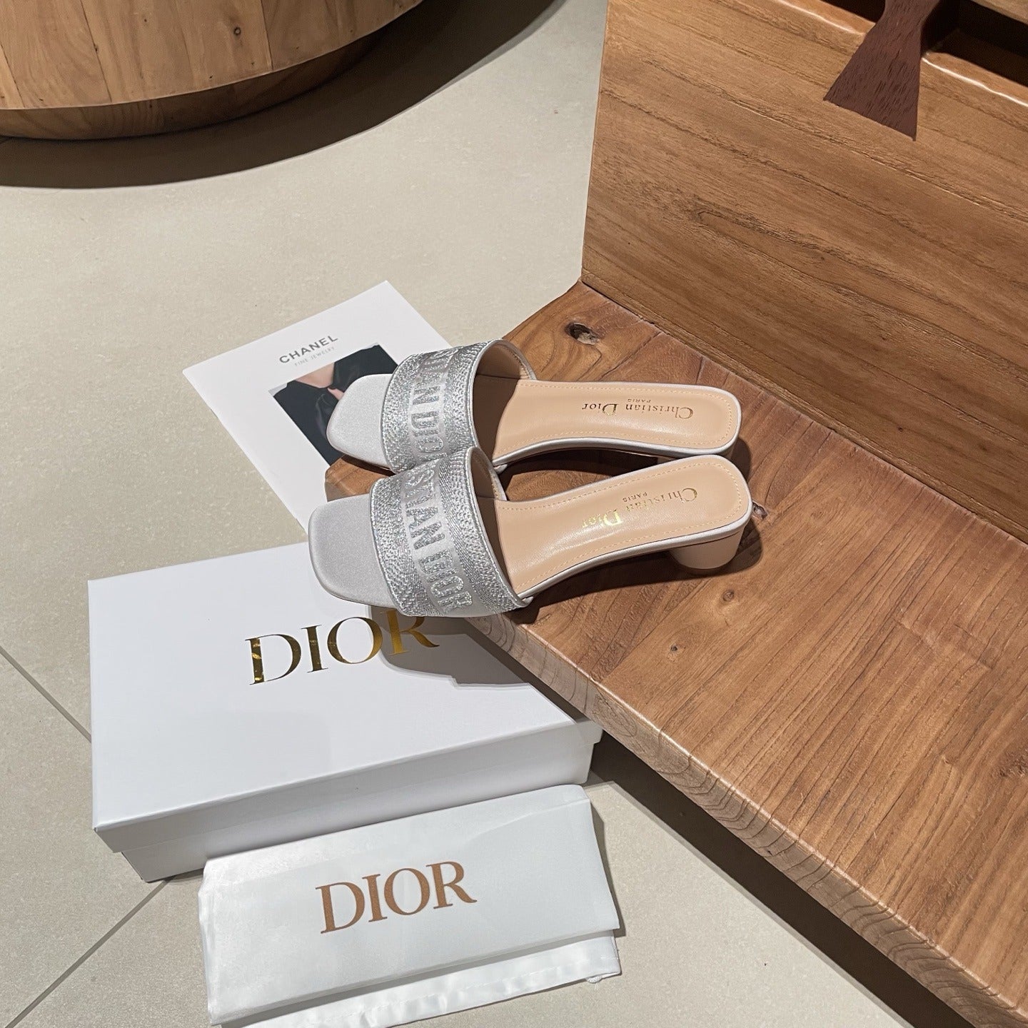 Dior Embroidered Slides