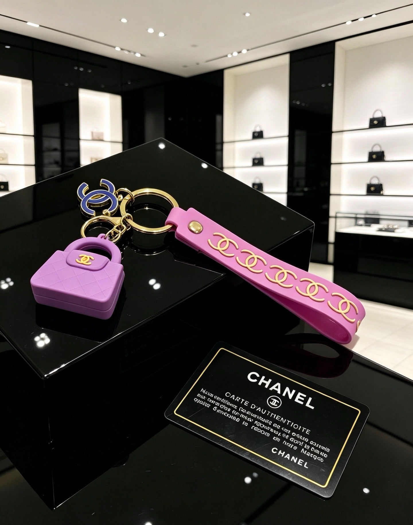 Chanel Vintage-Finish Keychain