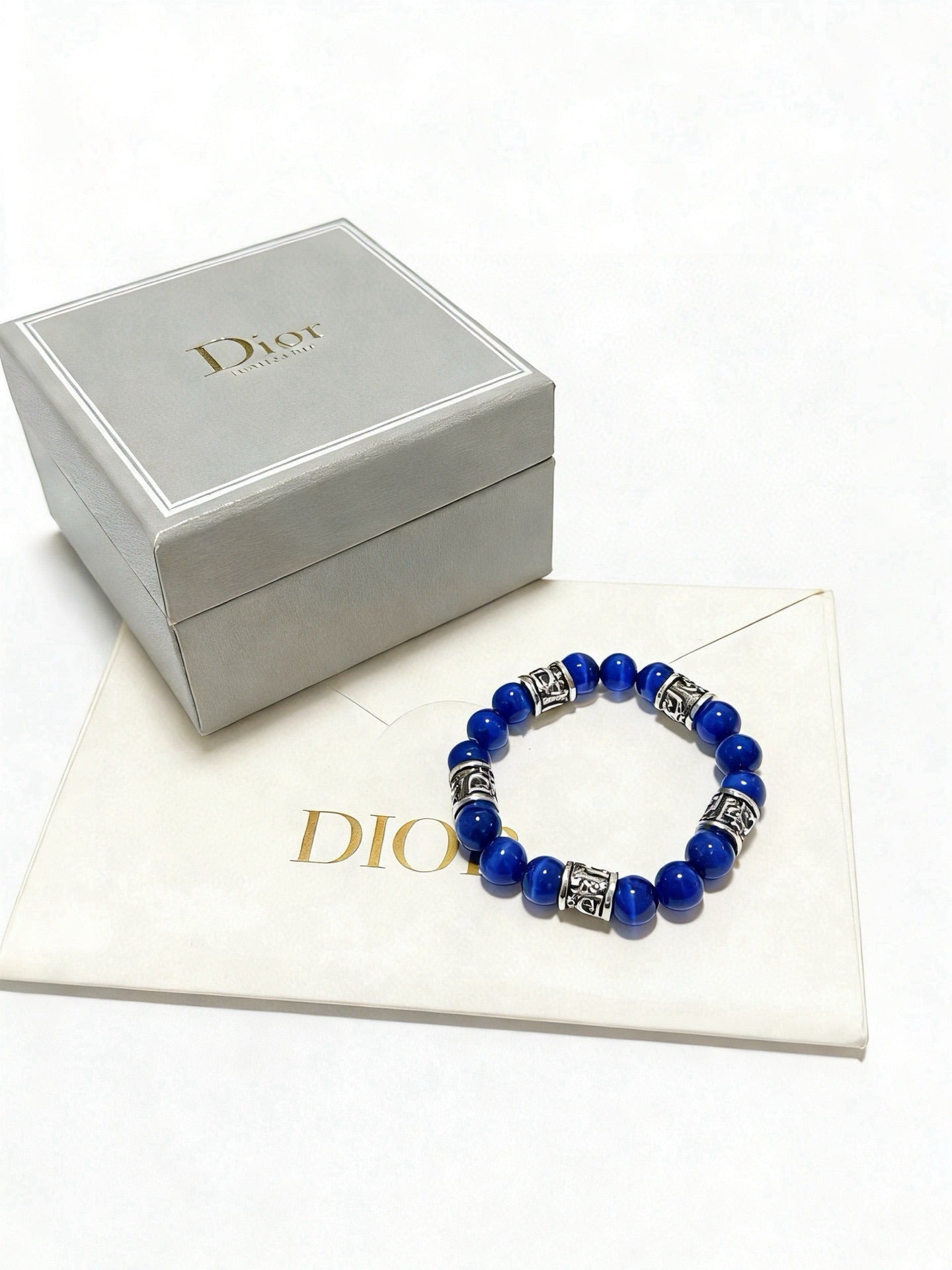Dior Sterling Silver Vintage-Finish Bracelet
