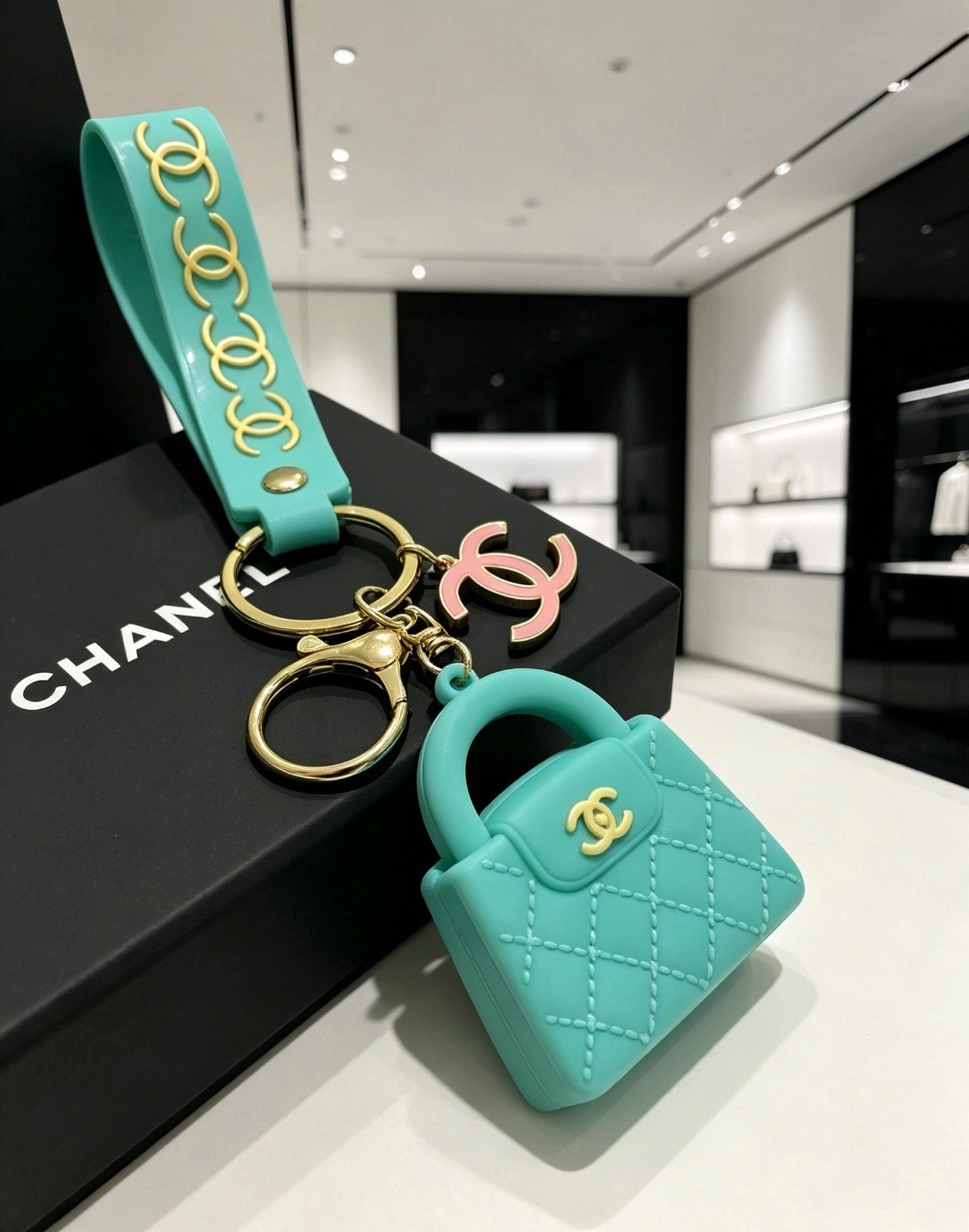 Chanel Vintage-Finish Keychain