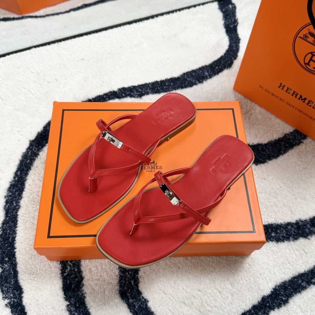 Hermes Leather Logo Slides