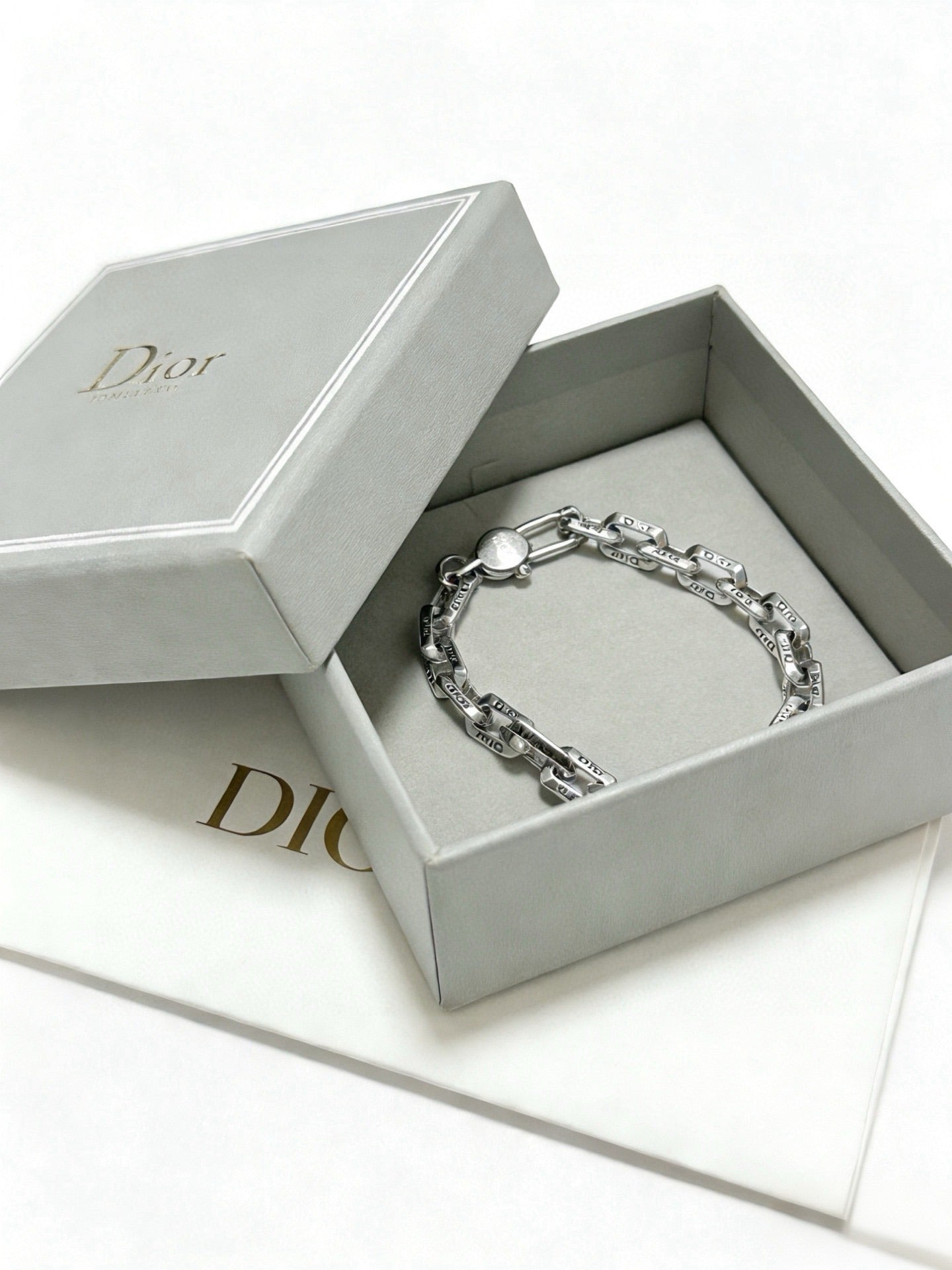 Dior Sterling Silver Chain Bracelet