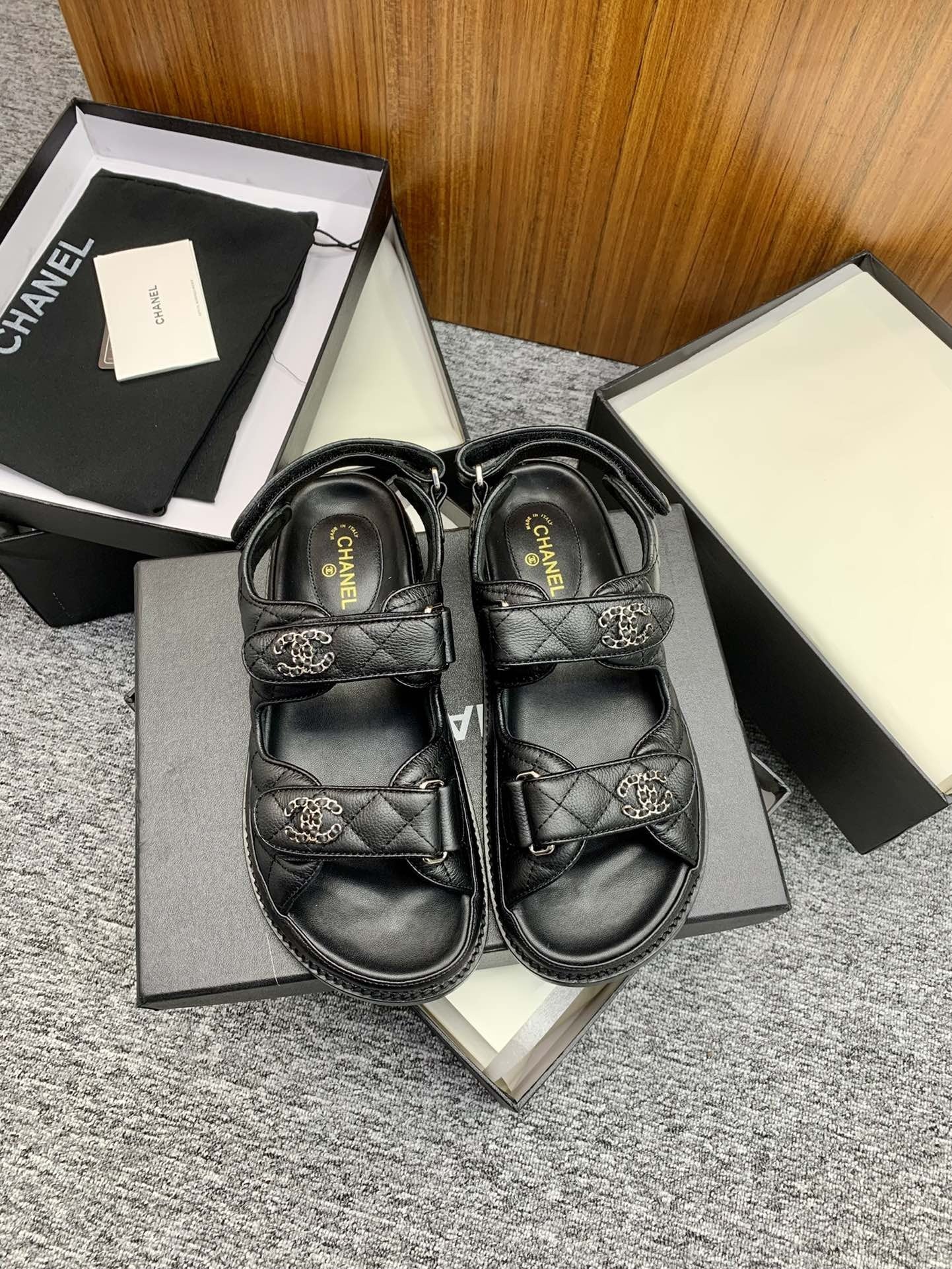 Chanel Lambskin Leather Sandals