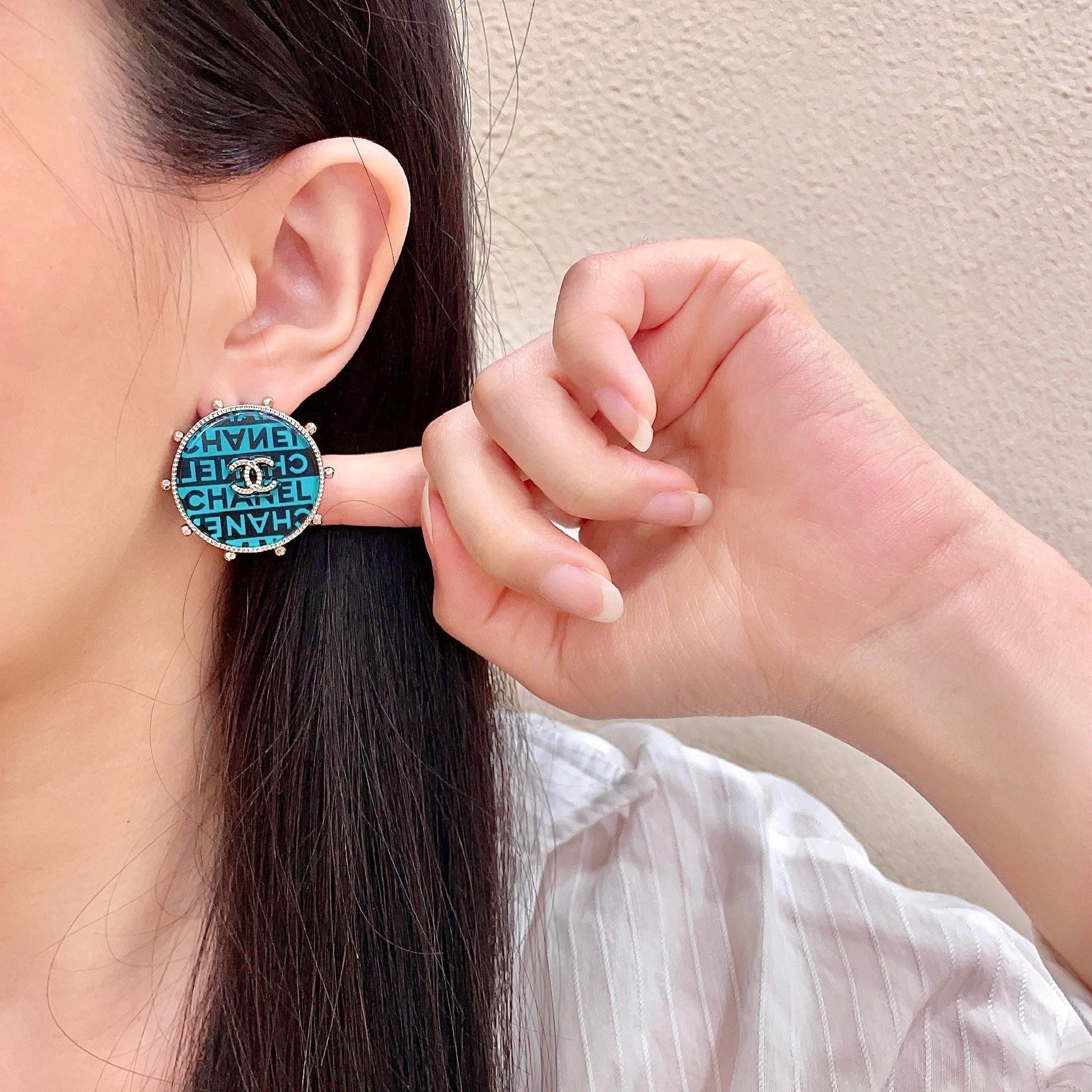Chanel Logo Earrings